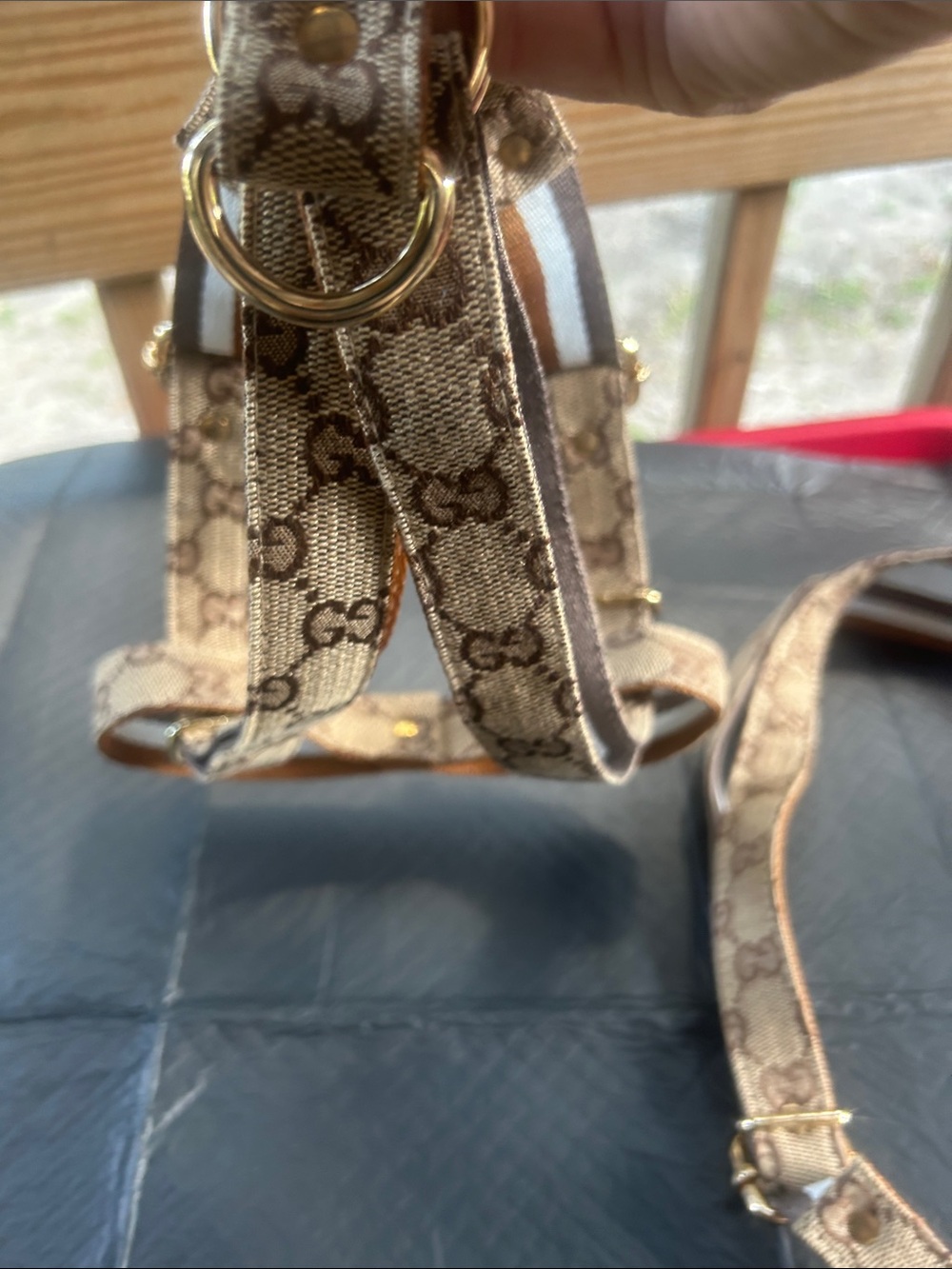 Designer-Inspired Dog Harness and Leash Set. Brand new. Size medium adjustable. - Picture 5 of 5